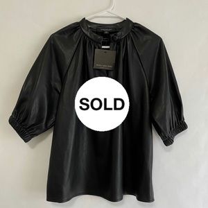 Andrew Marc New York Leather Top